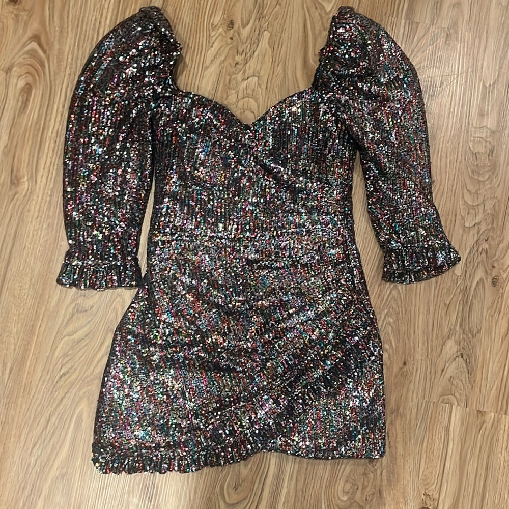 Iorane Multi Color Sequin Party Dress - image 1